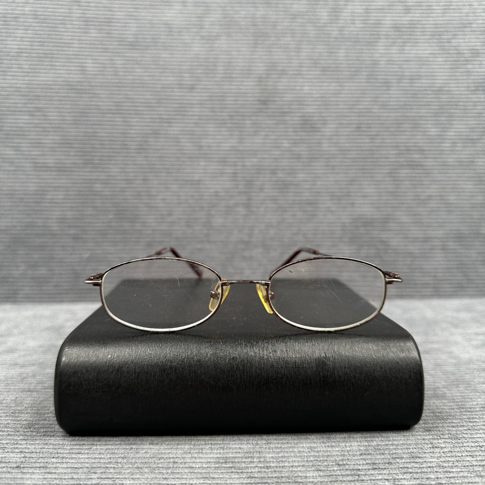 Magnivision Y2k Reading Glasses +1.50 Oval Burgundy Metal CT0107 Hyper Full MVC